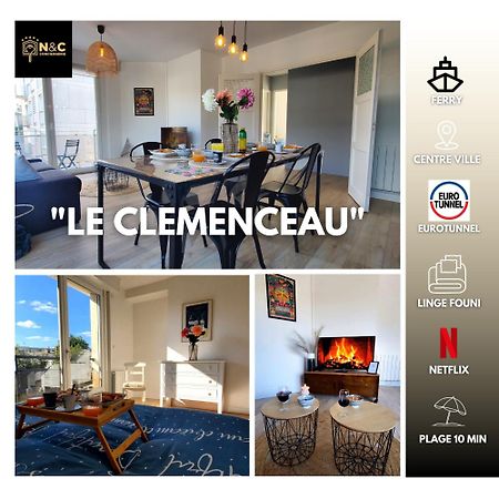 Le Clemenceau Appart-Calais Nord-Balcon-Plage Eksteriør bilde