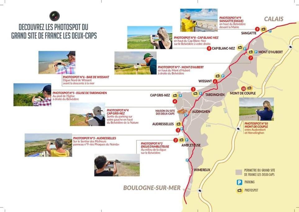 Le Clemenceau Appart-Calais Nord-Balcon-Plage Eksteriør bilde