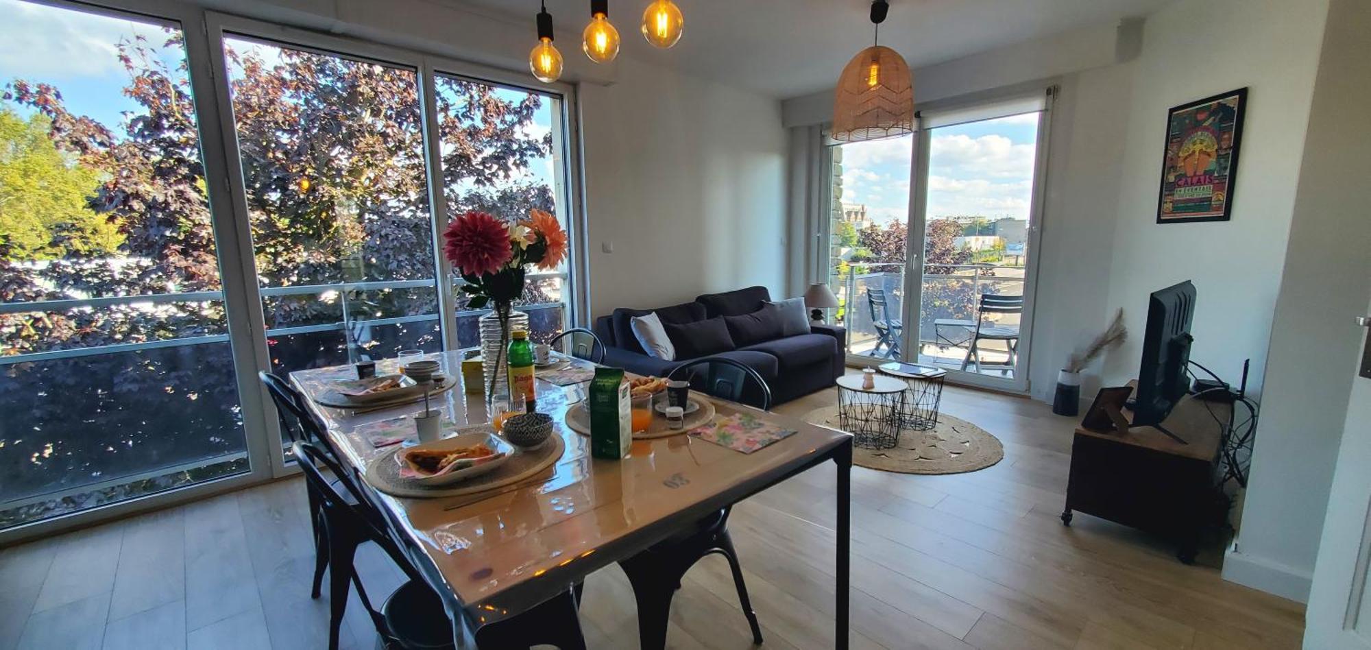Le Clemenceau Appart-Calais Nord-Balcon-Plage Eksteriør bilde