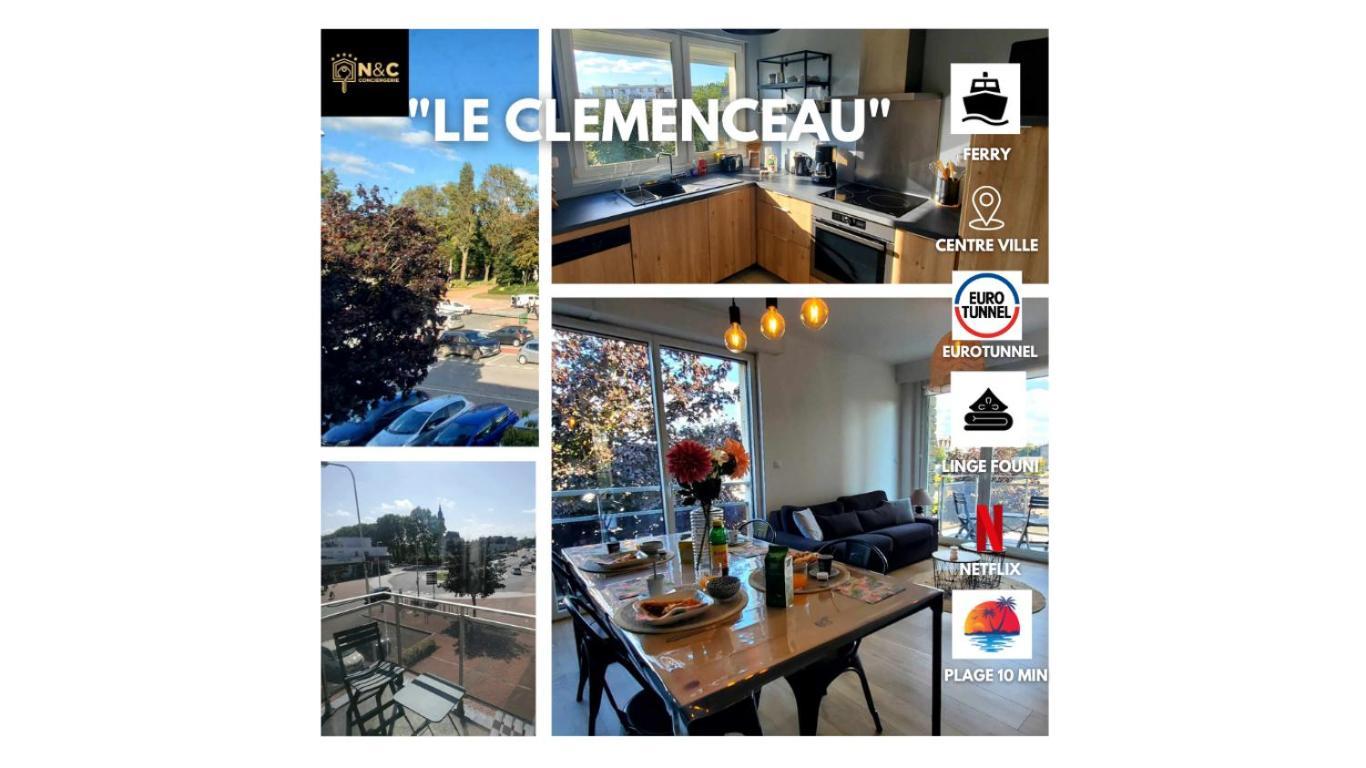Le Clemenceau Appart-Calais Nord-Balcon-Plage Eksteriør bilde
